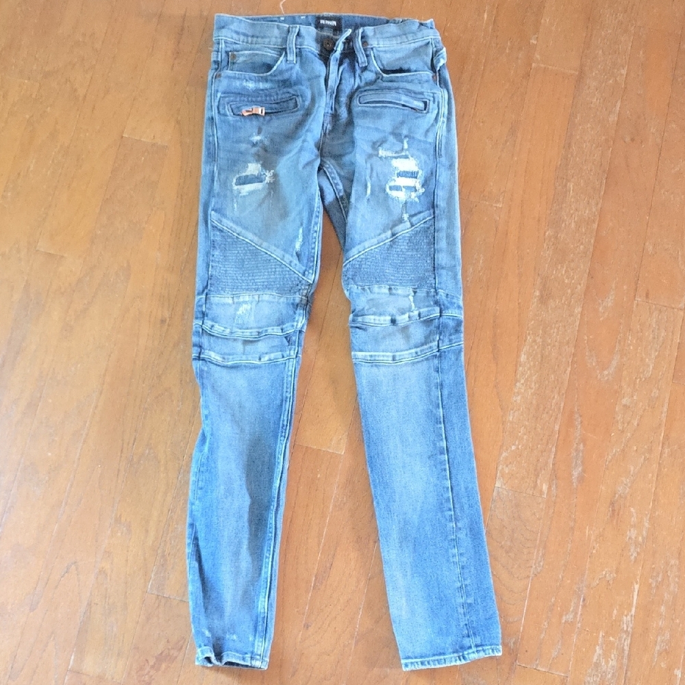 Hudson Jeans Blue Skinny‎ Distressed Denim